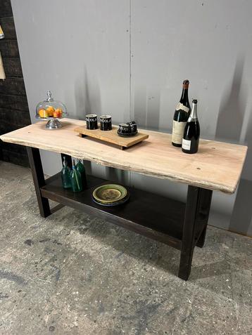 Keukentafel hoog keukeneiland werktafel snijtafel boomstam