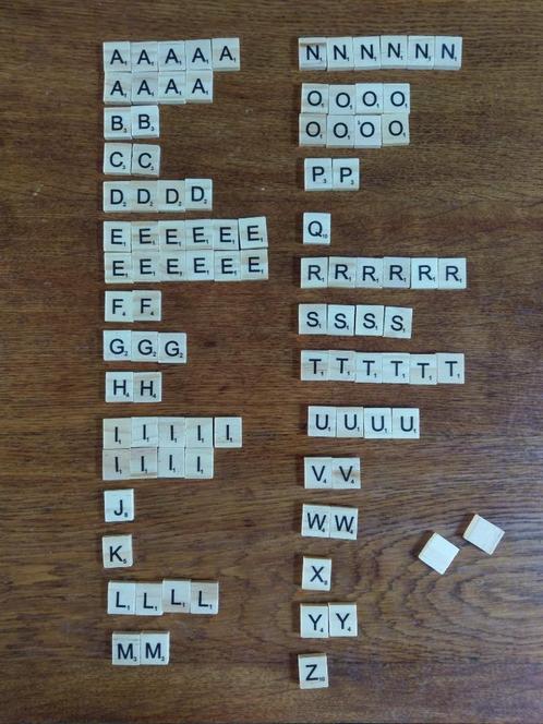 Losse scrabble stenen hout per stuk, Hobby en Vrije tijd, Gezelschapsspellen | Bordspellen, Nieuw, Een of twee spelers, Drie of vier spelers