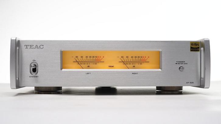 TEAC AP-505-S - stereo versterker met VU meters - Zilver, Audio, Tv en Foto, Versterkers en Receivers, Zo goed als nieuw, Stereo