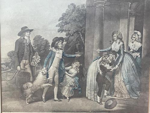1790 - The return from school / Engels Klassiek, Antiek en Kunst, Kunst | Etsen en Gravures, Ophalen of Verzenden