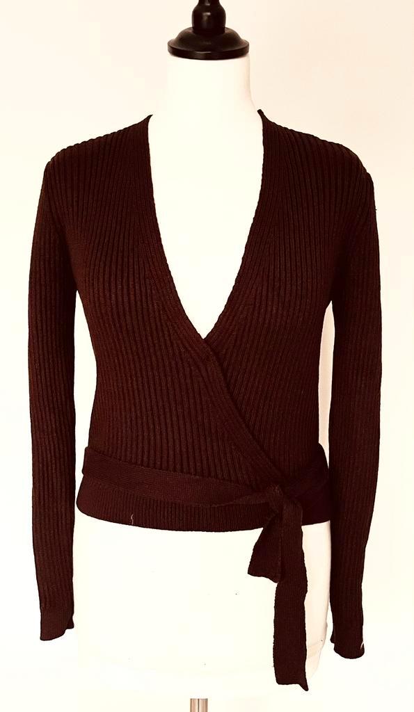 Butter & Hazel bruin wikkelvest maat S, Kleding | Dames, Truien en Vesten, Zo goed als nieuw, Maat 38/40 (M), Bruin, Ophalen of Verzenden