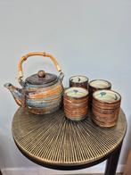 Aardewerk  theepotje met 4 kopjes, Ophalen of Verzenden