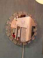Vintage Hillebrand Spiegel Verlichting Wandlamp, Minder dan 50 cm, Rond, Ophalen of Verzenden, Zo goed als nieuw