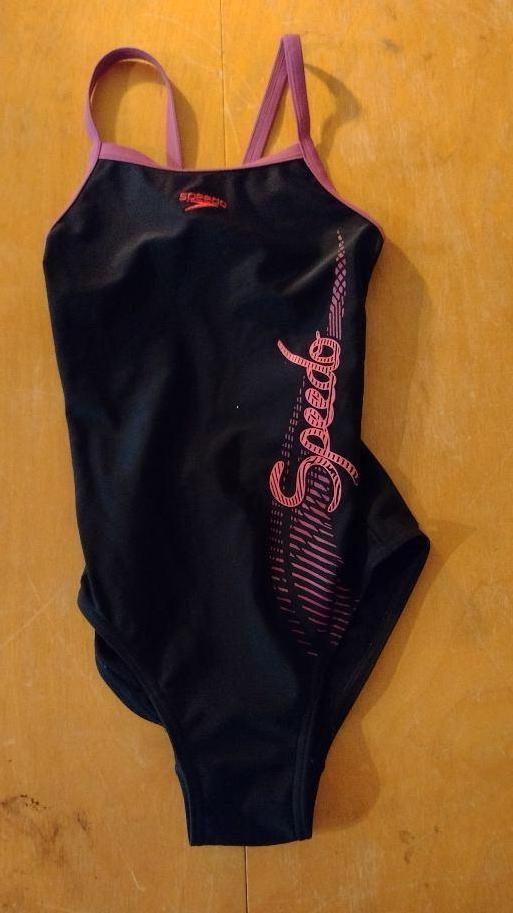 Speedo badpak, zwart/roze - 152, Gebruikt, Meisje, Badpak, Ophalen of Verzenden