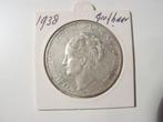 Rijksdaalder 1938 grof haar 4, Postzegels en Munten, Munten | Nederland, Verzenden, Zilver, Koningin Wilhelmina, Losse munt