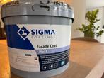 NIEUWE 10 L SIGMA FACADE COAT 9010 Gevelverf, 5 tot 10 liter, Wit, Nieuw, Ophalen of Verzenden