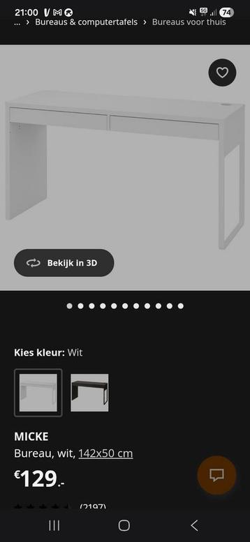 Micke IKEA Bureau - Zeer Nette Staat!