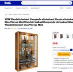 2 Ophang vitrine kasten dit hebben ze gekost, Huis en Inrichting, Kasten | Vitrinekasten, Ophalen, Nieuw, 50 tot 100 cm, Minder dan 25 cm
