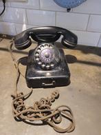 Oude metalen met bakelieten telefoon Siemens 1954, Antiek en Kunst, Curiosa en Brocante, Ophalen of Verzenden