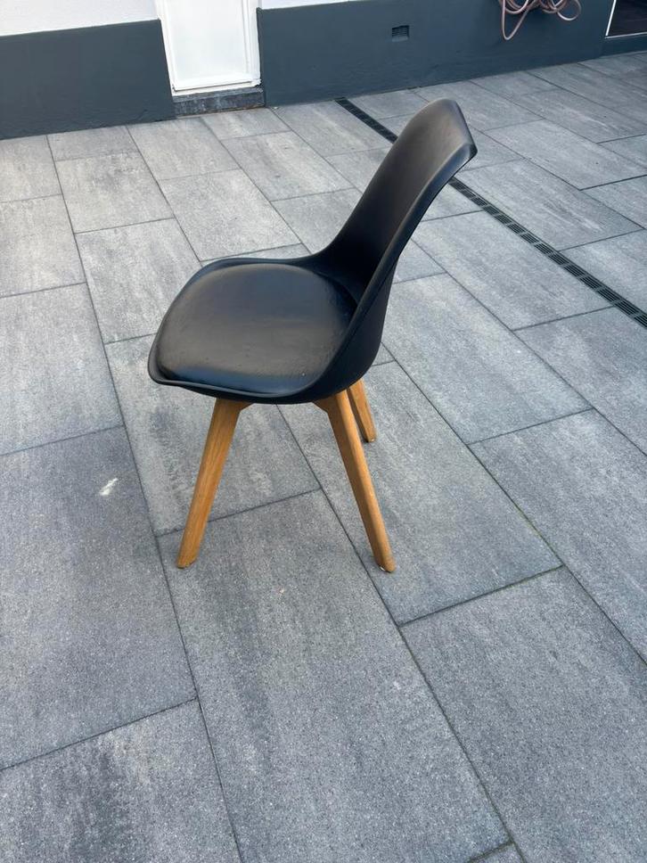 # 4 x Mooie zwarte design stoelen #, Huis en Inrichting, Stoelen, Gebruikt, Vier, Hout, Zwart, Ophalen