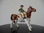 Beswick girl on pony #1499 skewbald gloss, Verzamelen, Beelden en Beeldjes, Ophalen of Verzenden, Zo goed als nieuw, Dier