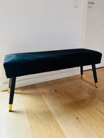 Hal bankje 100 cm zwart velvel halbankje, Ophalen, Zo goed als nieuw, Rechthoekig