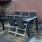 Tuintafel met 6 tuinstoelen, Ophalen, Gebruikt
