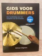 Justin Scott - gids voor drummers met audio CD drums, Ophalen of Verzenden, Zo goed als nieuw, Instrument