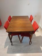 Eettafel (inklapbaar) met 4 stoelen, Ophalen, Gebruikt, 50 tot 100 cm, Vijf personen of meer