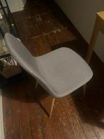 4 JONSTRUP Eetkamerstoelen JYSK grijze stof/naturel eiken, Ophalen, Zo goed als nieuw, Vier, Stof