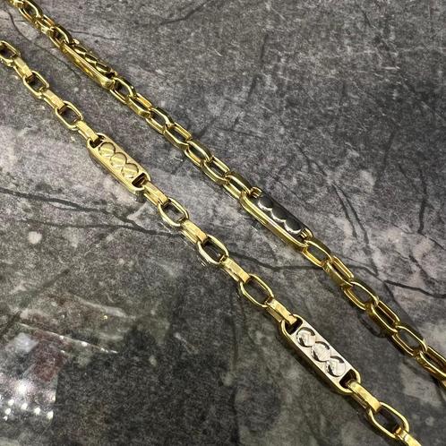 Prachtige 14 kt gouden monte carlo ketting, Sieraden, Tassen en Uiterlijk, Kettingen, Nieuw, Goud, Ophalen of Verzenden