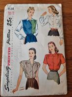 Simplicity 1538 vintage patroon blouse, Ophalen of Verzenden, Zo goed als nieuw, Kind, Overige merken