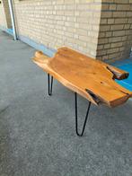 Live edge salontafel massief hout - gelakt, Huis en Inrichting, Tafels | Salontafels, Ophalen, Minder dan 50 cm, 50 tot 100 cm