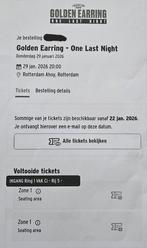 Golden Earing concert 29 januari in Ahoy, Tickets en Kaartjes, Twee personen, Januari, Overige typen
