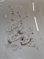 Hanglamp met glazen kap en bloemen prent, Huis en Inrichting, Lampen | Hanglampen, Ophalen of Verzenden, 'T Olde Gre-j, Info@toldegrej.nl