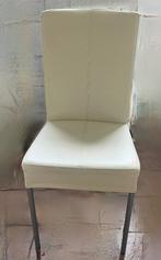 2 st. Eetkamerstoelen, Ivoor, kunstleer, Huis en Inrichting, Ophalen, Zo goed als nieuw, Overige vormen, Kunststof