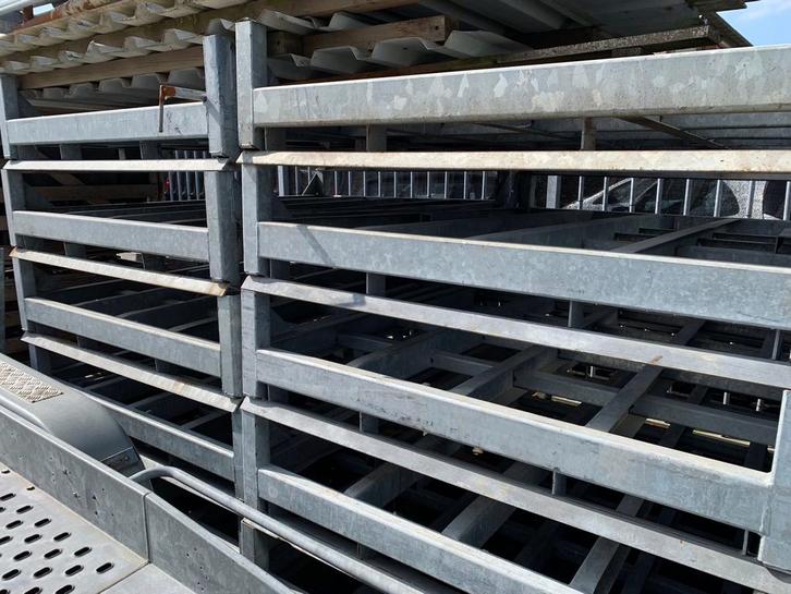 Steigerbok, steigerbokken, Doe-het-zelf en Verbouw, Steigers, Gebruikt, Overige typen, 5 meter of hoger, Ophalen of Verzenden