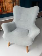 Fauteuil stoel kleur grijs, Ophalen, Gebruikt, 75 tot 100 cm, Stof