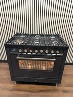 Luxe Boretti Fornuis 6 pits Incl. Afzuigkap 300 graden 90 cm, Fornello Esperta, Grill, Ophalen of Verzenden, Zo goed als nieuw