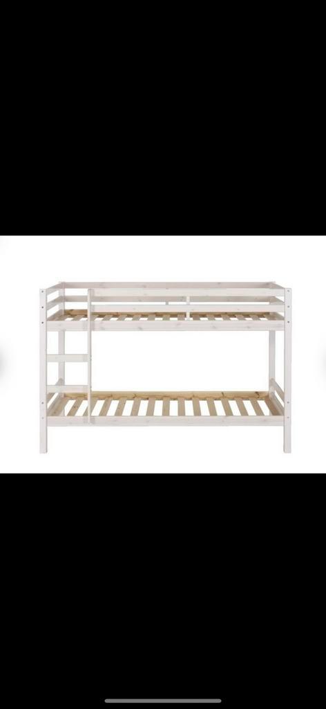 Stapelbed whitewash 90x200 cm, Kinderen en Baby's, Kinderkamer | Stapelbedden en Hoogslapers, Zo goed als nieuw, Stapelbed, Ophalen