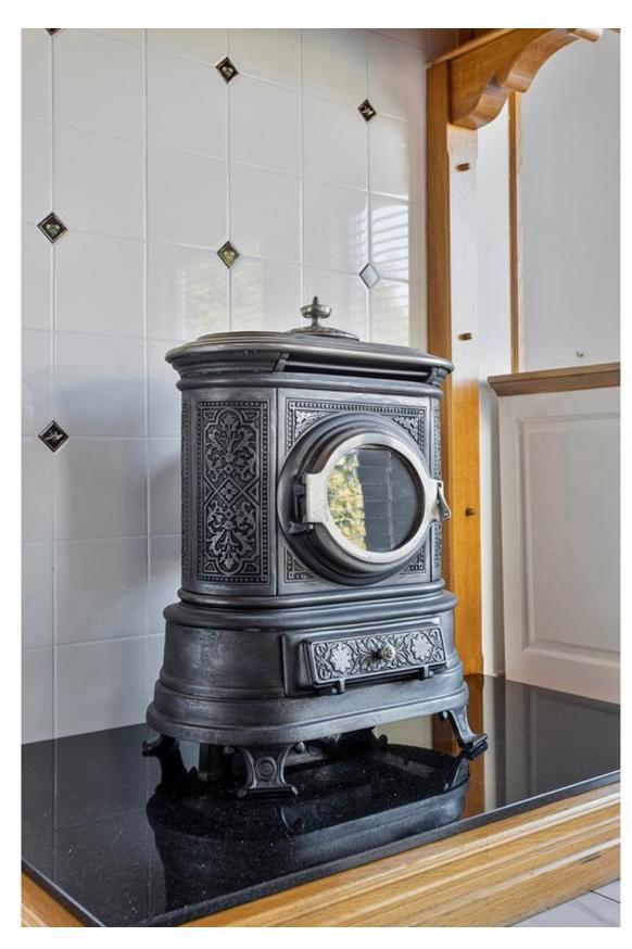 Friese pot Kachel Faber Grandeur - Sfeervolle Warmte!, Huis en Inrichting, Kachels, Gebruikt, Vrijstaand, Overige soorten, Gas