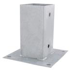 8 vloerplaat houders 70x70 mm, gegalvaniseerd, Tuin en Terras, Ophalen, Nieuw, Minder dan 180 cm, Palen