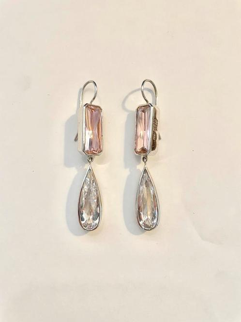 Otazu oorbellen roze & transparant kristal – Nieuw, Sieraden, Tassen en Uiterlijk, Oorbellen, Zo goed als nieuw, Overige materialen
