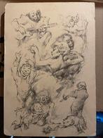 Antieke tekening, Ophalen of Verzenden