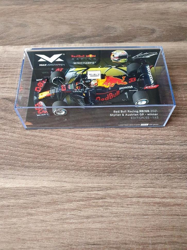 Max verstappen RB16B winnaar styrian en Oostenrijk 2021 1/43, Verzamelen, Automerken, Motoren en Formule 1, Nieuw, Formule 1, Verzenden