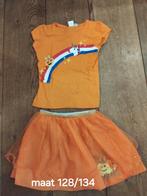 Koningsdag rokje en t-shirt, Ophalen, Gebruikt, 122 t/m 128, Meisje