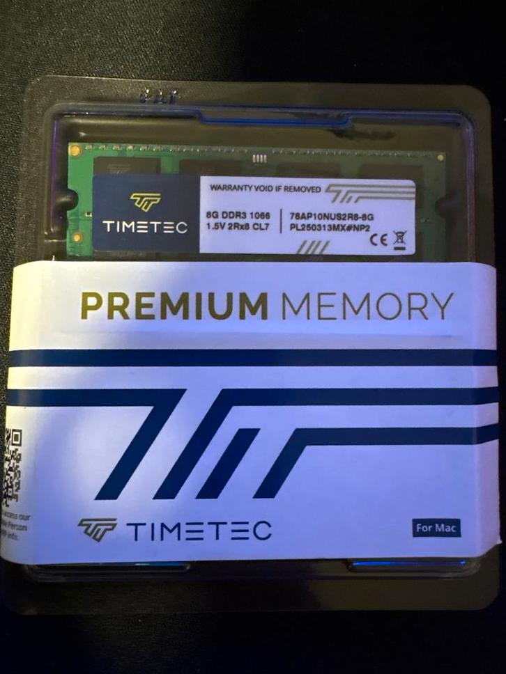 Timetec 16GB (2x8GB) DDR3 1066MHz RAM - Apple Compatibel, Computers en Software, RAM geheugen, Nieuw, Laptop, 16 GB, DDR3, Ophalen of Verzenden