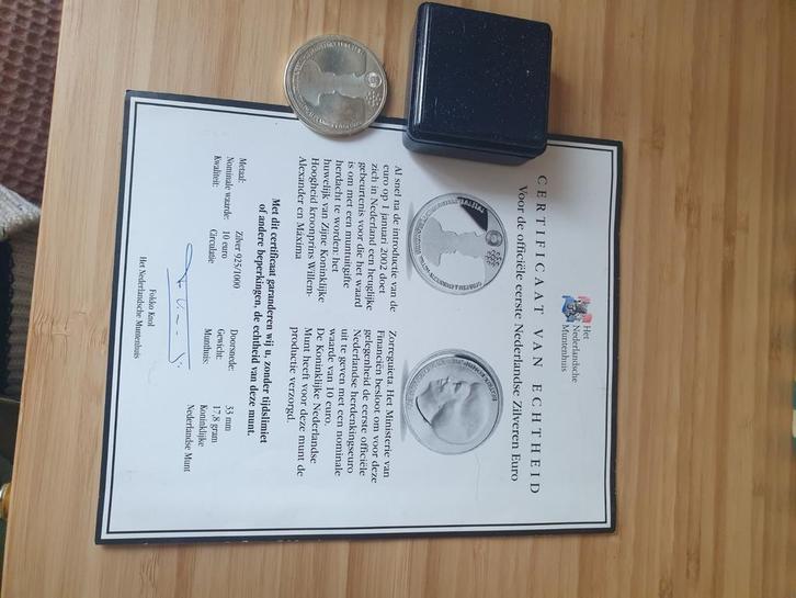 Zilveren Euro 2002 - Eerste Nederlandse met Certificaat, Postzegels en Munten, Munten | Nederland, Losse munt, Euro's, Koningin Beatrix