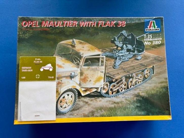 Italeri	380	Opel Maultier mit FlaK 38	1/35	sealed incl alu, Hobby en Vrije tijd, Modelbouw | Auto's en Voertuigen, Nieuw, 1:32 tot 1:50