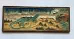 Cloisonne tegel Porceleyne Fles hagedis met vlinder, Antiek en Kunst, Ophalen of Verzenden