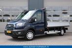 Ford E-Transit 390 L3 68kWh l OPEN LAADBAK l AIRCO l NAVIGAT, Automaat, Achterwielaandrijving, Blauw, 198 pk