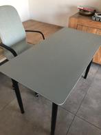Nieuw Ikea bureau 60x120 groengrijs met bureaustoel, Huis en Inrichting, Bureaus, Ophalen, In hoogte verstelbaar, Nieuw, Bureau