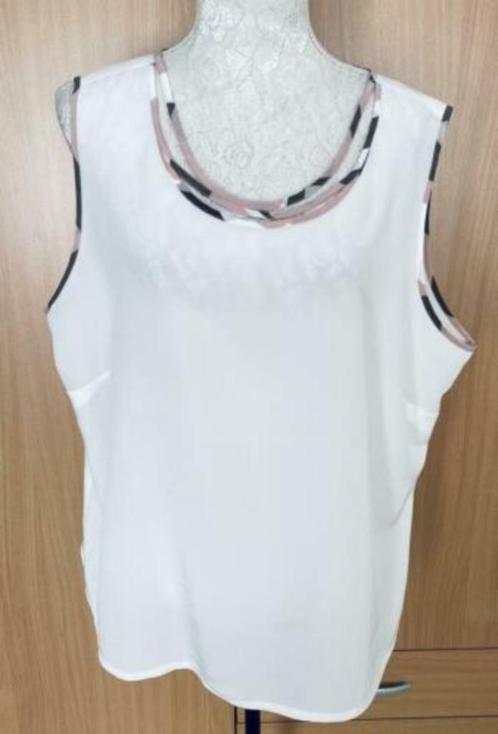 Oscar B witte top maat 50 NIEUW, Kleding | Dames, Tops, Nieuw, Maat 46/48 (XL) of groter, Wit, Zonder mouw, Ophalen of Verzenden