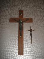 Jesus op Kruis  40 cm + Klein Kruisje, Ophalen of Verzenden, Zo goed als nieuw, Beeld(je), Christendom | Katholiek