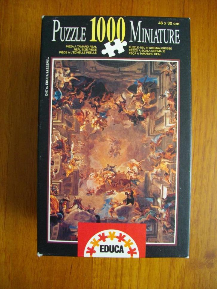 Educa Miniature 1000 - Triumph of Saint Ignatius, Hobby en Vrije tijd, Denksport en Puzzels, Legpuzzel, 500 t/m 1500 stukjes, Ophalen of Verzenden