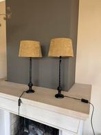 2 stuks lampen met zwarte voet, Ophalen of Verzenden, Zo goed als nieuw, 50 tot 75 cm