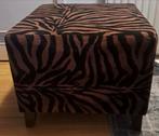 Leuke zebra print poef / hocker, Minder dan 50 cm, Vierkant, Minder dan 50 cm, Ophalen of Verzenden