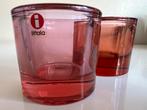 2 Iittala KIVI Marimekko Waxinelichthouder~Red Garnet~Pink, Overige materialen, Overige kleuren, Ophalen of Verzenden, Zo goed als nieuw