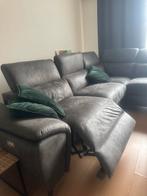 Grijze hoekbank met relaxfunctie, 250 tot 300 cm, 100 tot 125 cm, Hoekbank, Ophalen of Verzenden