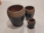 Set 3 stuks bloempotten groot, Duif, 3321ad, ************, Rond